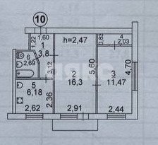Фото №11: 2-комнатная квартира 43 м² - Мариуполь, р. Кальмиусский, пр-кт Металлургов, 181