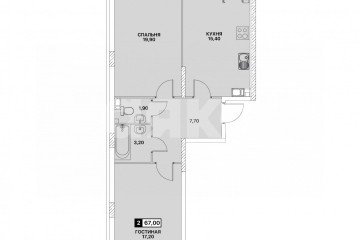 Фото №1: 2-комнатная квартира 67 м² - Мариуполь, мкр. ЖК Резиденция II, пр-кт Строителей, 70