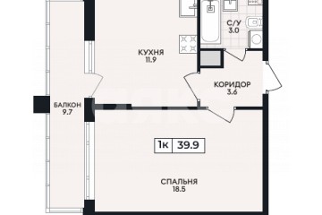 Фото №2: 1-комнатная квартира 39 м² - Мариуполь, р. Жовтневый, пр-кт Ленина, 86