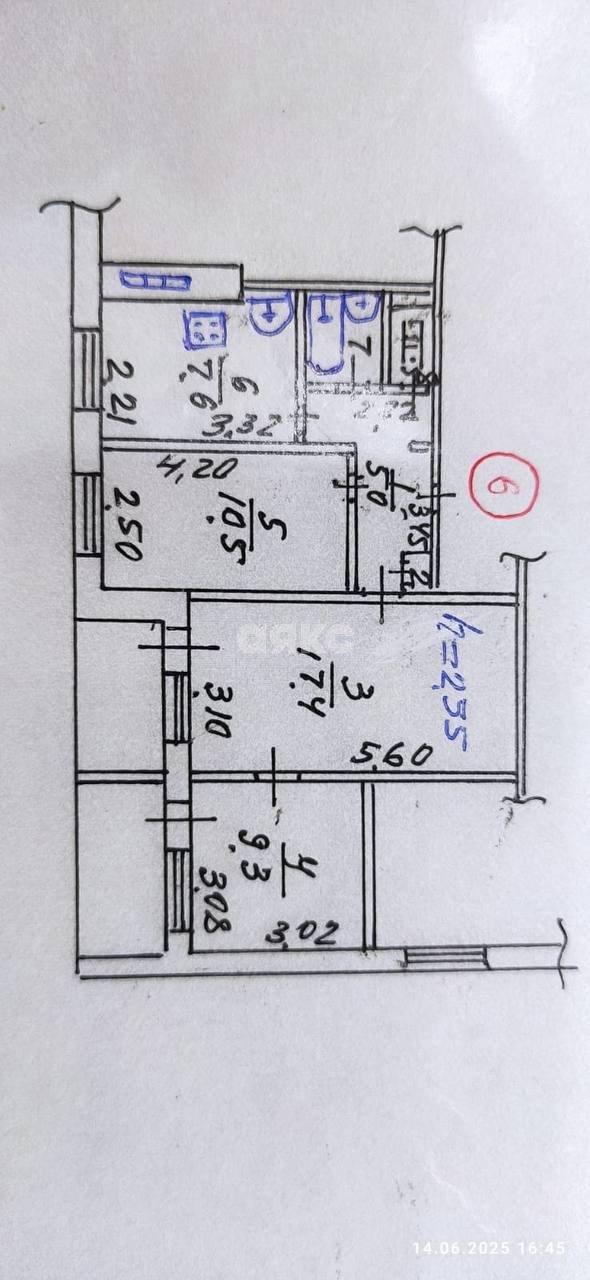 Фото №9: 3-комнатная квартира 56 м² - Мариуполь, Жовтневый, Западный, мкр. 21-й, пр-кт Строителей, 166