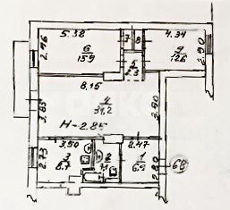 Фото №14: 3-комнатная квартира 87 м² - Мариуполь, р. Жовтневый, пр-кт Ленина, 24