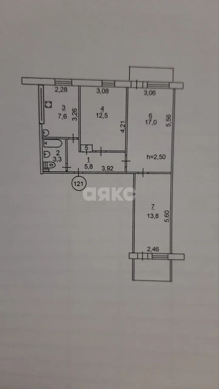 Фото №9: 3-комнатная квартира 63 м² - Мариуполь, р. Центральный, пр-кт Металлургов, 94