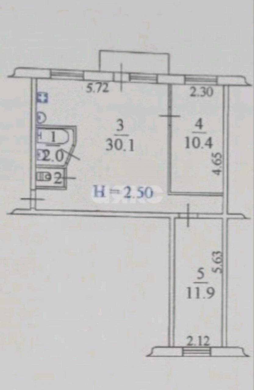 Фото №14: 3-комнатная квартира 55 м² - Мариуполь, р. Жовтневый, ул. Энгельса, 32