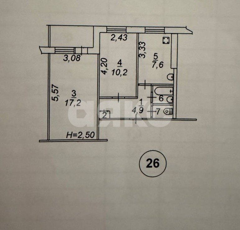 Фото №13: 2-комнатная квартира 45 м² - Мариуполь, Левобережный, мкр. Восточный, ул. Киевская, 13