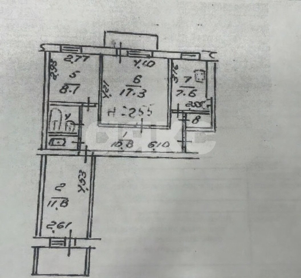 Фото №11: 3-комнатная квартира 60 м² - Мариуполь, р. Кальмиусский, ул. Мамина-Сибиряка, 47